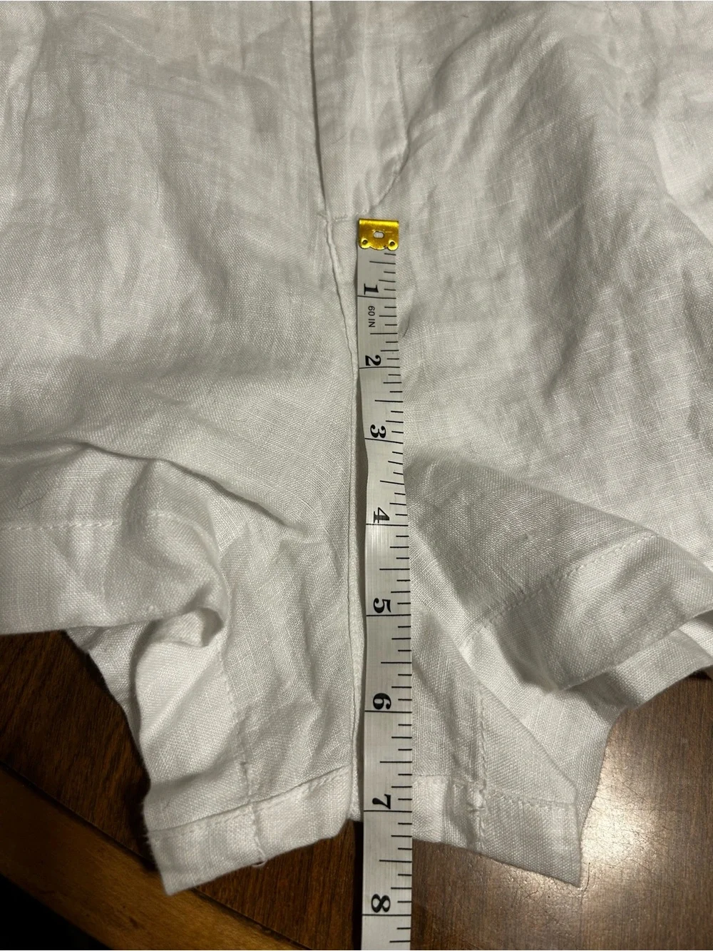 Christian Siriano White High-Waist Linen Belted Shorts